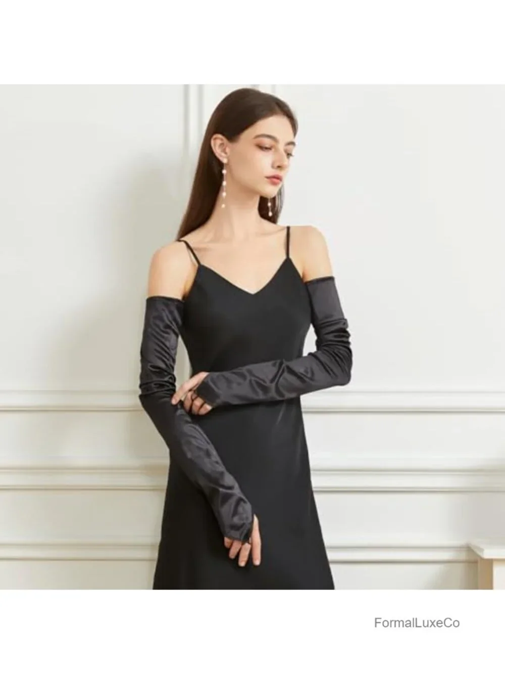 Elegant Lace Opera Gloves Elbow Length Fingerless Wedding Party